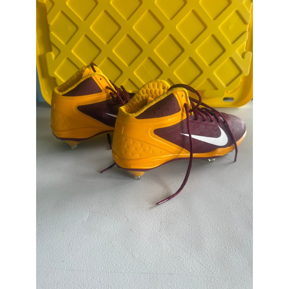 Nike‎ Alpha Talon Elite Football Cleats Mens 11 Burgundy Yellow 544327-632